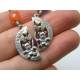 Friends Forever - Teddy Bear Friends Necklaces with Carnelian and Amethyst