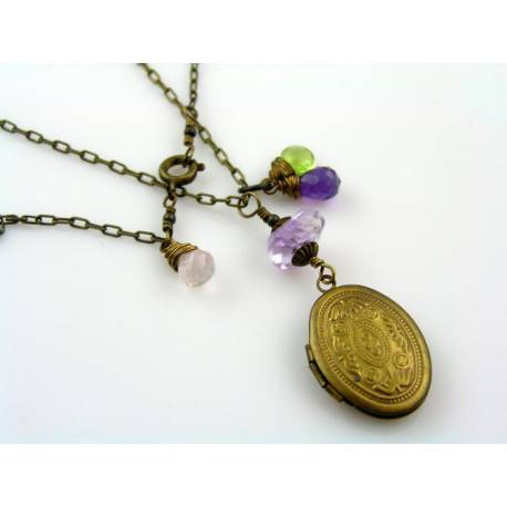 Amethyst and peridot necklace discount