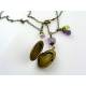 Amethyst, Peridot and Rose Quartz Locket Necklace