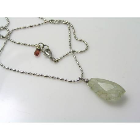 Natural Aquamarine Nugget Necklace, March Birthstone