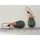 Copper Earrings with Czech Glass Drops