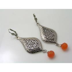 Eye-catching Chandelier Earrings with large Carnelian