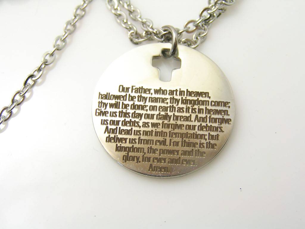 Our Father Necklace, Prayer Necklace, Religious Necklace, Christian ...