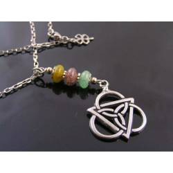 Celtic Knot and Tourmaline Necklace