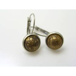 Golden Brown Cabochon Earrings