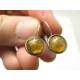 Golden Brown Cabochon Earrings