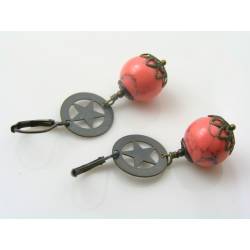 Pink Howlite Earrings