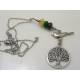 Tree of Life Necklace, Gemstones and Bird Pendant