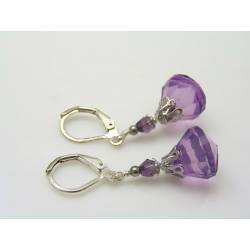 Purple Drop Earrings