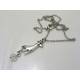 Art Decon Hand Necklace with Rock Quartz Gemstone