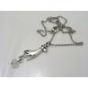 Art Deco Hand Necklace with Rock Quartz Gemstone