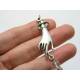 Art Decon Hand Necklace with Rock Quartz Gemstone