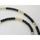 Black Howlite Necklace with Gothic Grim Reaper Pendant