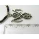 Black Howlite Necklace with Gothic Grim Reaper Pendant