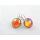 Orange Lever Back Earrings