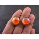 Orange Lever Back Earrings