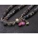 Labradorite and Ruby Bracelet, Sterling Silver