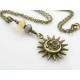 Sun Moon Necklace with Citrine and Moonstone