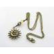 Sun Moon Necklace with Citrine and Moonstone