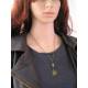 Sun Moon Necklace with Citrine and Moonstone