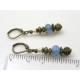 Blue and Bronze Earrings