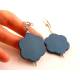 Blue Flower Earrings, Retro Earrings