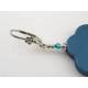Blue Flower Earrings, Retro Earrings