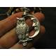 Crescent Moon and Owl Necklace