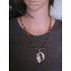 Crescent Moon and Owl Necklace