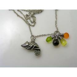 Chameleon Necklace with Gemstones