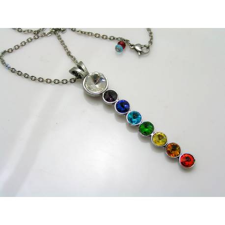 Chakra Colours Crystal Necklace
