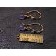 Tanzanite Earrings, Solid Bronze