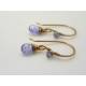 Tanzanite Earrings, Solid Bronze