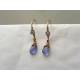 Tanzanite Earrings, Solid Bronze