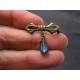 Cute Bow Brooch with Labradorite