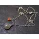 Grey Moonstone and Sunstone Necklace