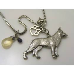 German Shepherd Charm Necklace