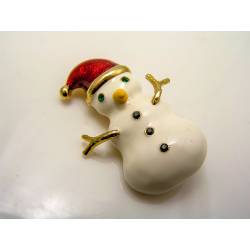 Snowman Brooch