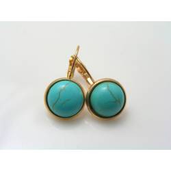 Turquoise Rose Gold Earrings