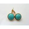Turquoise Earrings, Rose Gold