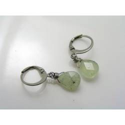 Prehnite Earrings, Australian Gemstones