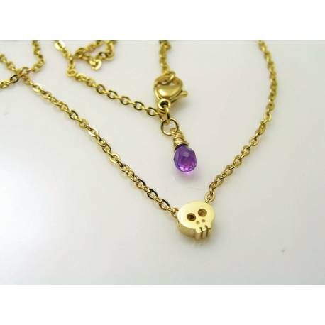 Alien Charm Necklace with Amethyst