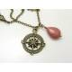 Compass Necklace with Rhodonite