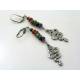 Snake Earrings with Gemstones