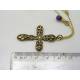 Ornate Cross Necklace with Amethyst, February Birthstone