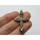 Ornate Cross Necklace with Amethyst, February Birthstone