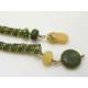 Seed Bead Rope Necklace With Jade Gemstones