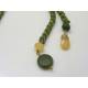 Seed Bead Rope Necklace With Jade Gemstones