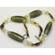 Vintage Foiled Glass Bead Necklace