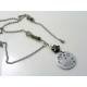 Hand stamped Tree of Life Necklace, Hematite Star